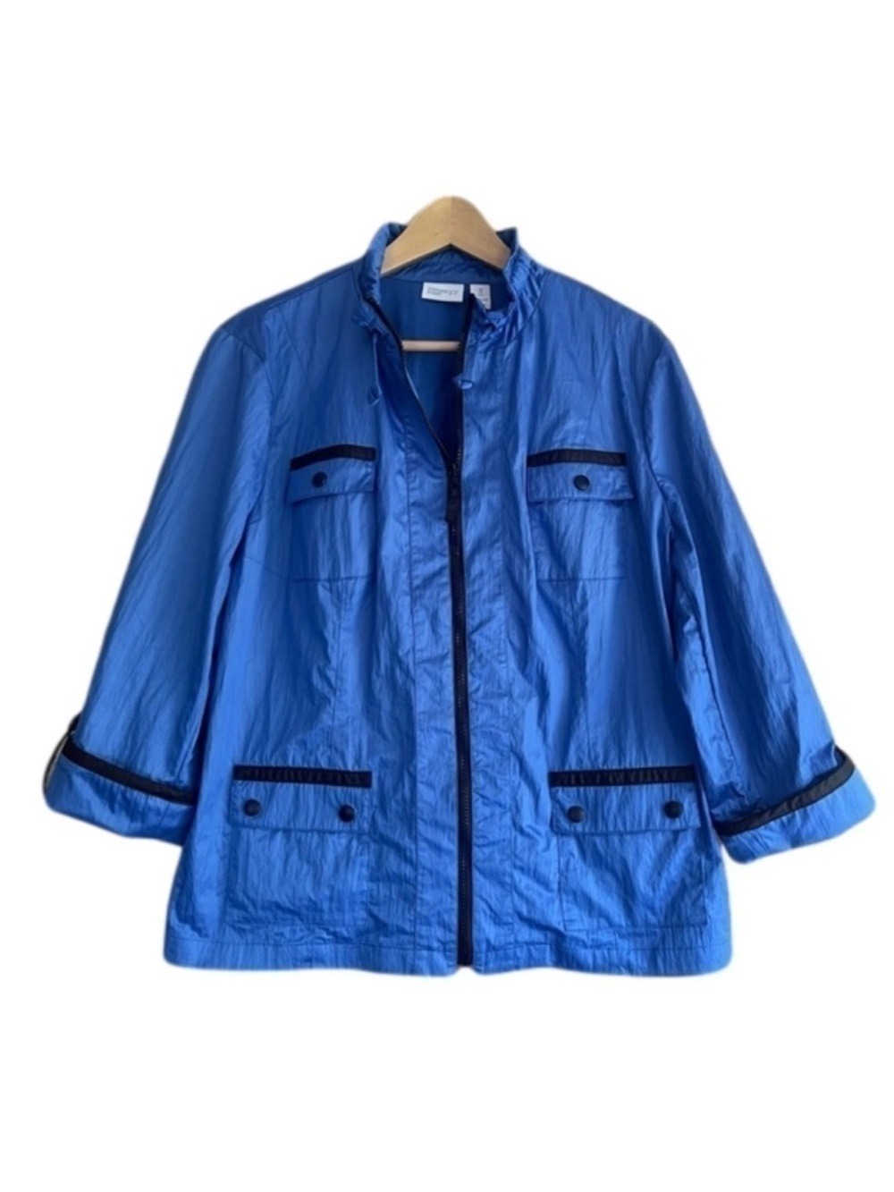 Chico’s Zenergy roll-tab sleeve windbreaker jacket size XL (Chico’s 3)